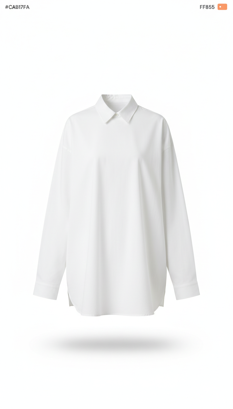 Cotton Blend Oversized Tee