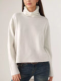 Turtleneck Dropped Shoulder Sweater - Meltem & Co.