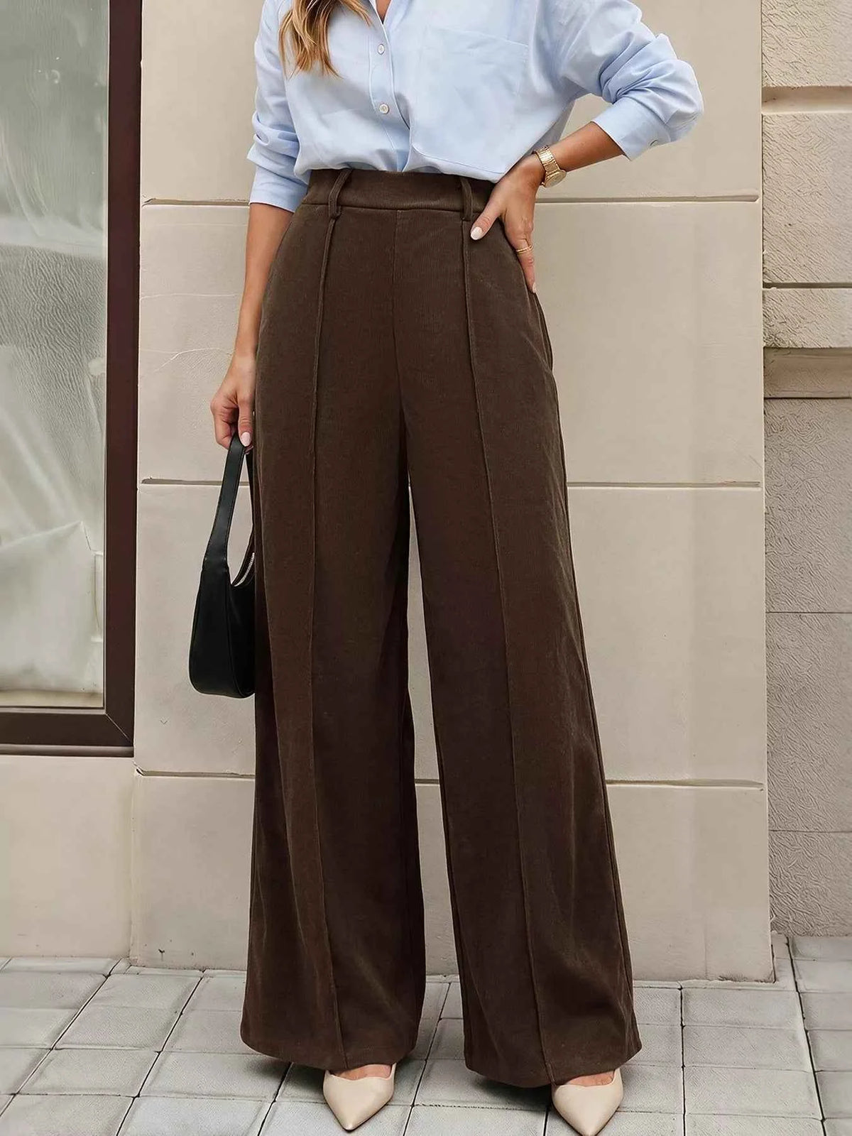 High-Waisted Wide-Leg Pants