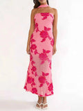 Floral Tube Dress with Scarf
