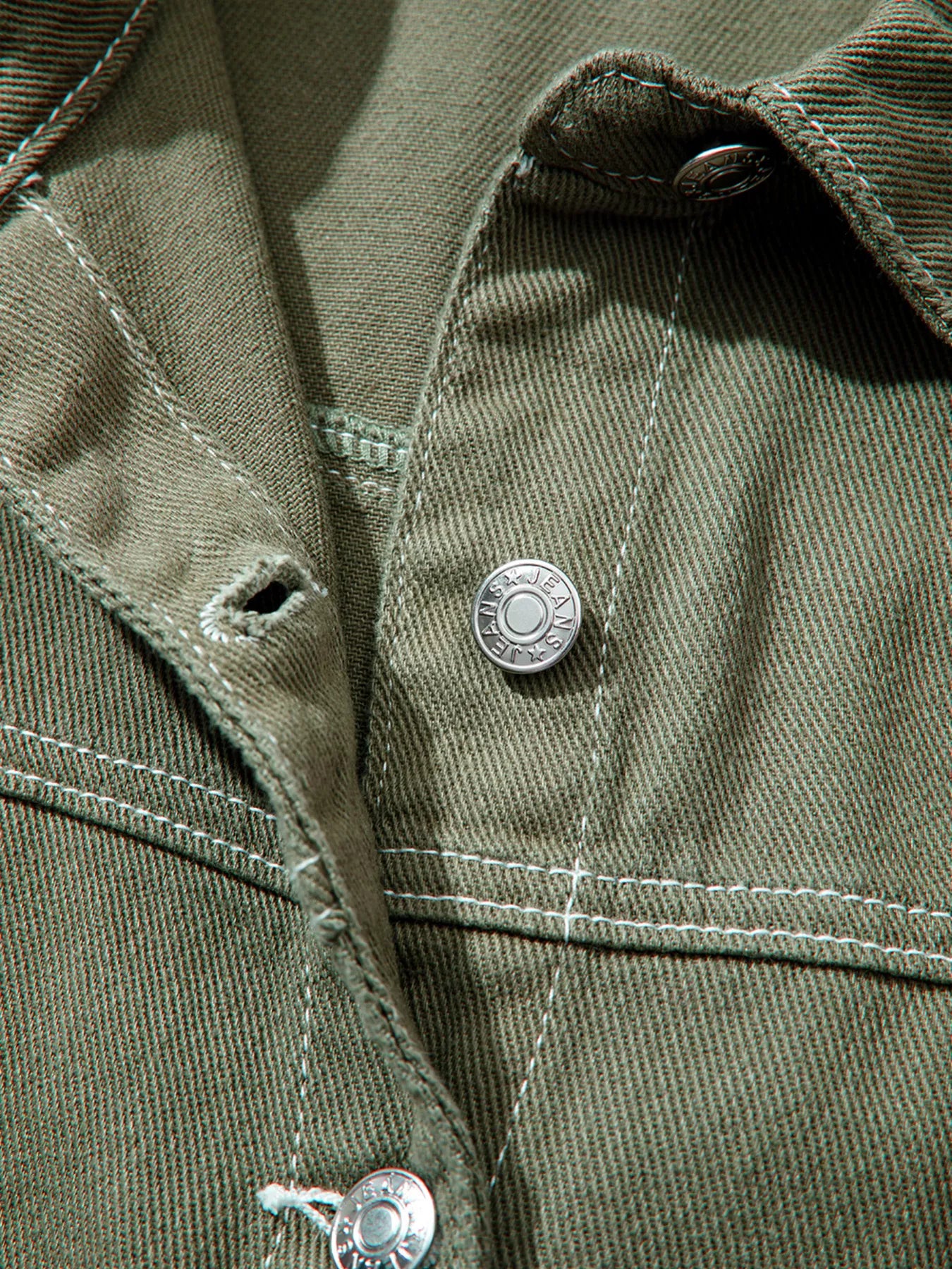 Patched Pocket Collared Button Front Boyfriend Denim Jacket - Meltem & Co.
