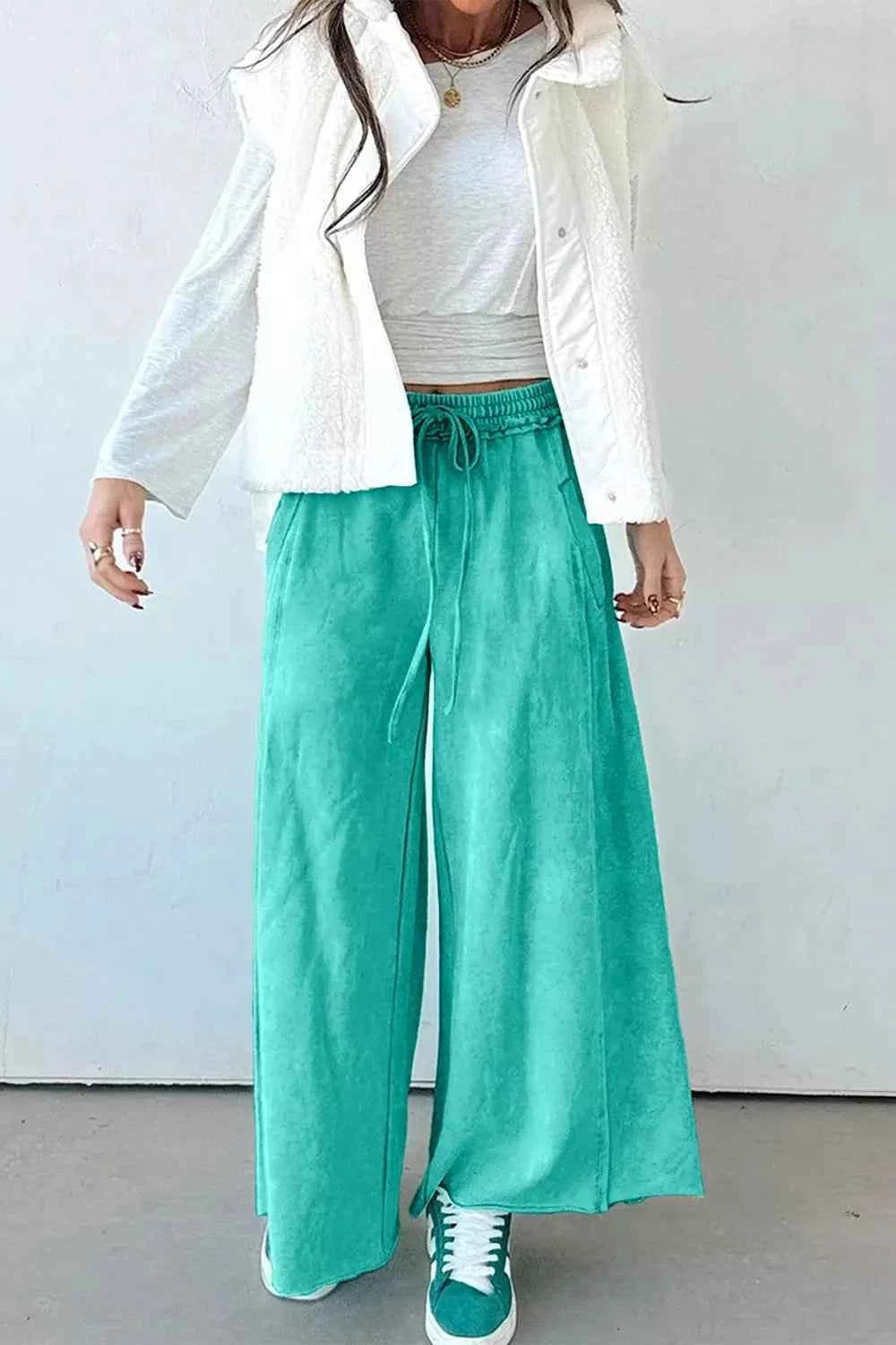 High-Waisted Wide-Leg Pants