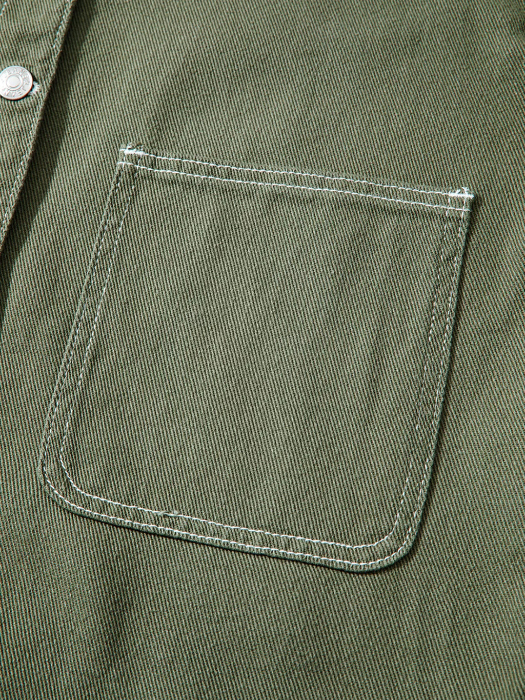 Patched Pocket Collared Button Front Boyfriend Denim Jacket - Meltem & Co.