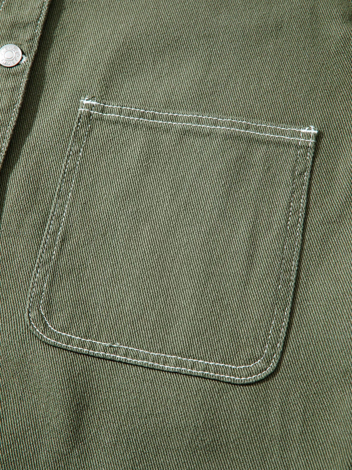 Patched Pocket Collared Button Front Boyfriend Denim Jacket - Meltem & Co.